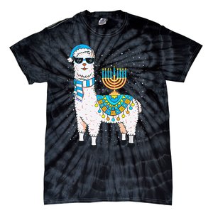 Hanukkah Llama Cute Alpaca Chanukah Christmas Tie-Dye T-Shirt