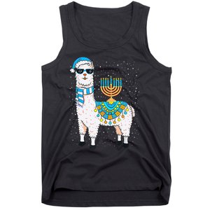 Hanukkah Llama Cute Alpaca Chanukah Christmas Tank Top