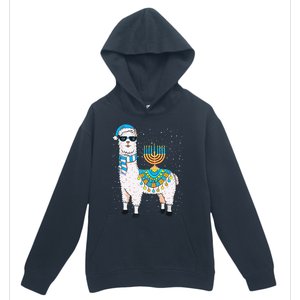 Hanukkah Llama Cute Alpaca Chanukah Christmas Urban Pullover Hoodie