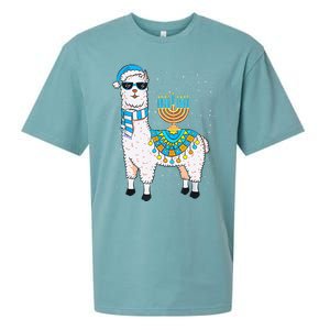 Hanukkah Llama Cute Alpaca Chanukah Christmas Sueded Cloud Jersey T-Shirt