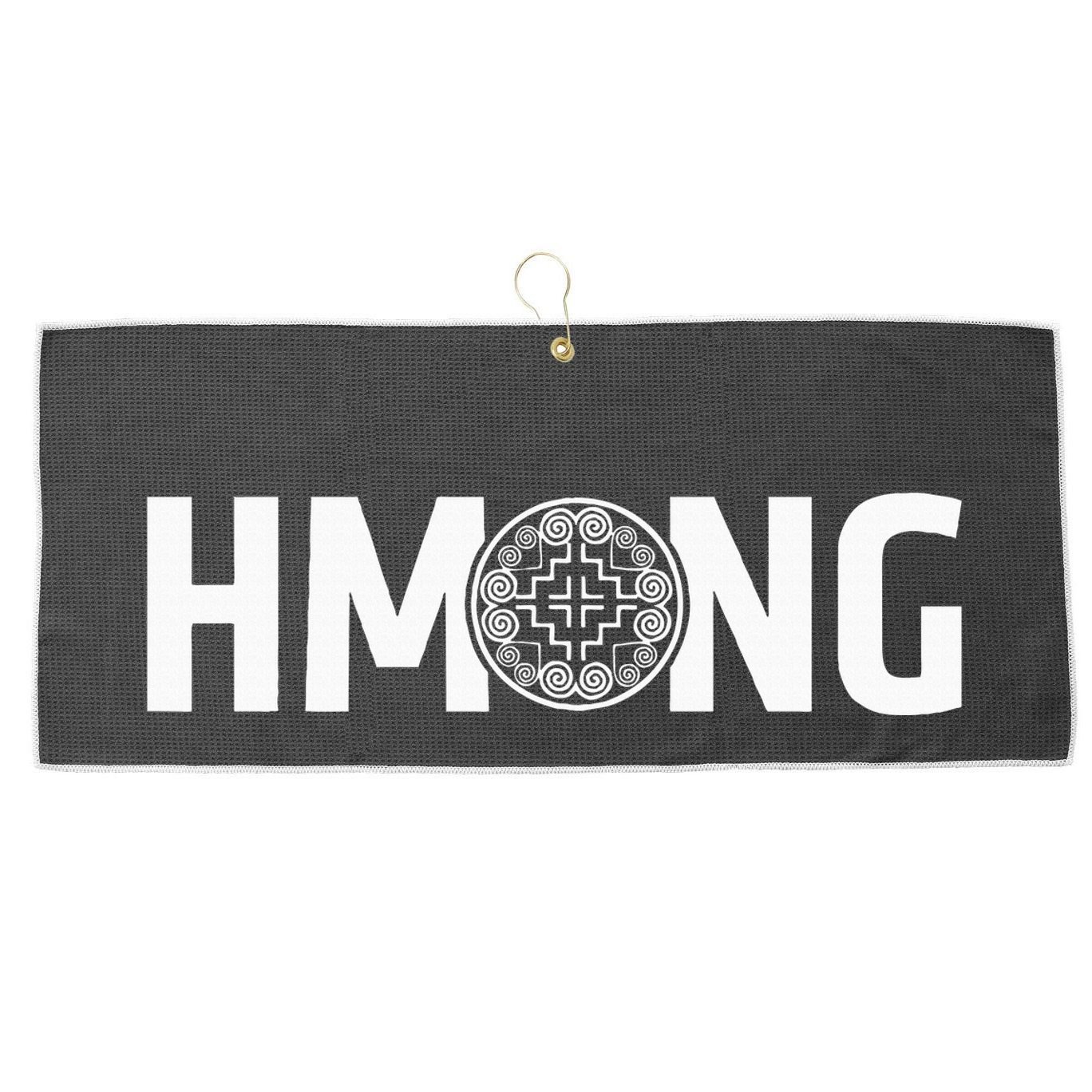 Hmong Logo Culture Heritage Indigenous Southeast Asia Large Microfiber Waffle Golf Towel