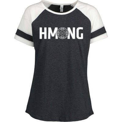 Hmong Logo Culture Heritage Indigenous Southeast Asia Enza Ladies Jersey Colorblock Tee