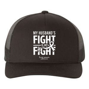 Husband Lung Cancer Awareness Survivor Support Son Daughter Yupoong Adult 5-Panel Trucker Hat