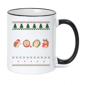 Hedgehogs Lover Christmas Funny Gift 11oz Black Color Changing Mug