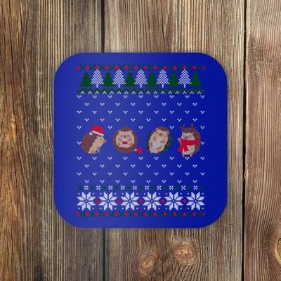 Hedgehogs Lover Christmas Funny Gift Coaster