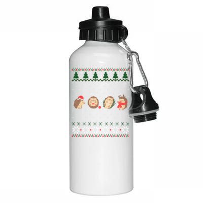 Hedgehogs Lover Christmas Funny Gift Aluminum Water Bottle