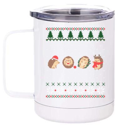 Hedgehogs Lover Christmas Funny Gift 12 oz Stainless Steel Tumbler Cup