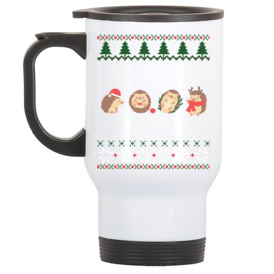 Hedgehogs Lover Christmas Funny Gift Stainless Steel Travel Mug