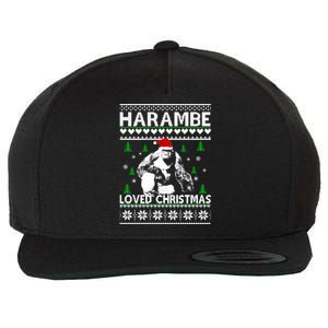 Harambe Loved Christmas Sweater Classic Wool Snapback Cap