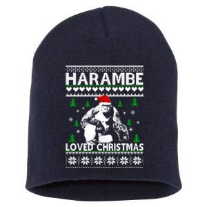 Harambe Loved Christmas Sweater Classic Short Acrylic Beanie