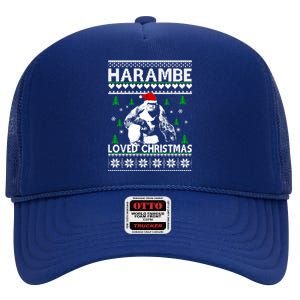 Harambe Loved Christmas Sweater Classic High Crown Mesh Back Trucker Hat