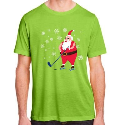 Hockey Lovers Christmas Party Christmas Hockey Santa Cool Gift Adult ChromaSoft Performance T-Shirt