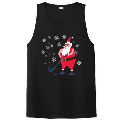 Hockey Lovers Christmas Party Christmas Hockey Santa Cool Gift PosiCharge Competitor Tank