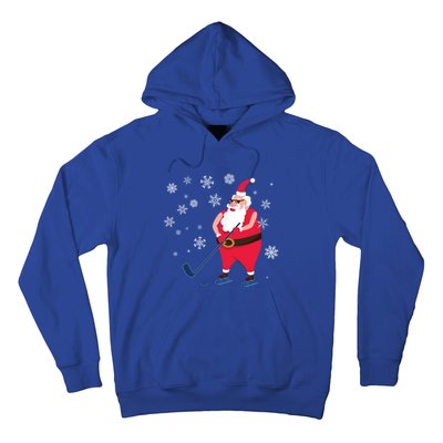 Hockey Lovers Christmas Party Christmas Hockey Santa Cool Gift Hoodie