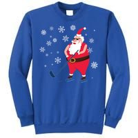 Hockey Lovers Christmas Party Christmas Hockey Santa Cool Gift Sweatshirt