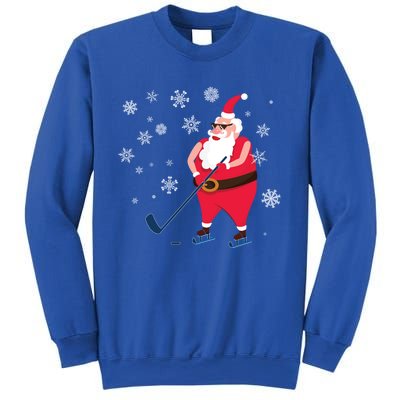 Hockey Lovers Christmas Party Christmas Hockey Santa Cool Gift Sweatshirt