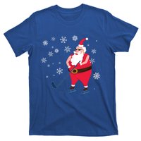 Hockey Lovers Christmas Party Christmas Hockey Santa Cool Gift T-Shirt