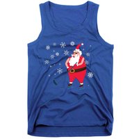 Hockey Lovers Christmas Party Christmas Hockey Santa Cool Gift Tank Top