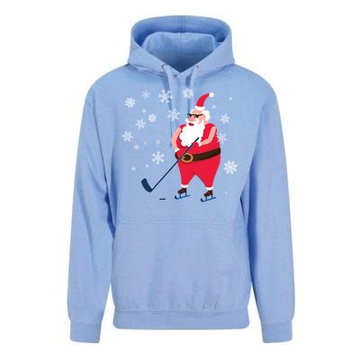 Hockey Lovers Christmas Party Christmas Hockey Santa Cool Gift Unisex Surf Hoodie