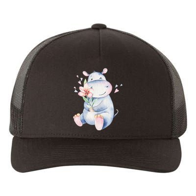 Hippo Lover Cute Hippo Hippo Yupoong Adult 5-Panel Trucker Hat