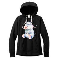 Hippo Lover Cute Hippo Hippo Women's Fleece Hoodie