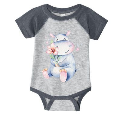 Hippo Lover Cute Hippo Hippo Infant Baby Jersey Bodysuit