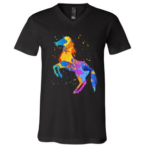 Horse Lover Clothing Wo Horse V-Neck T-Shirt