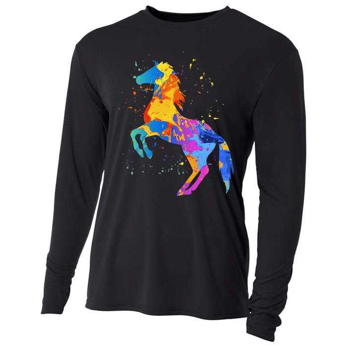 Horse Lover Clothing Wo Horse Cooling Performance Long Sleeve Crew