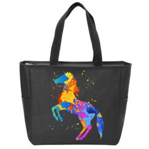 Horse Lover Clothing Wo Horse Zip Tote Bag