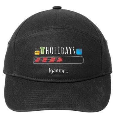 Holidays Loading Christmas Thanksgiving Boys Girls Mom Dad Gift 7-Panel Snapback Hat