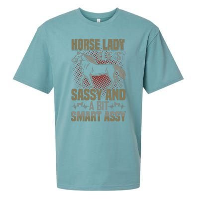 Horse Lady Classy Sassy And A Bit Smart Assy Sueded Cloud Jersey T-Shirt