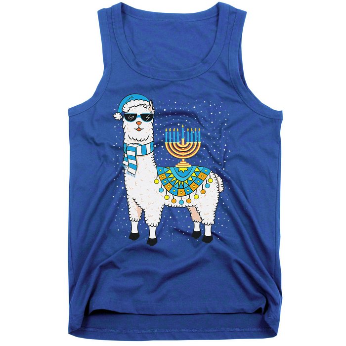 Hanukkah Llama Cute Alpaca Chanukah Christmas For Funny Tank Top