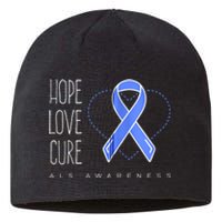 Hope Love Cure Als Awareness Zip Hoodie Sustainable Beanie