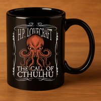 HP Lovecraft Call Of Cthulhu Ktulu Dark Academia Clothing 11oz C Handle Ceramic Mug