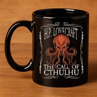 HP Lovecraft Call Of Cthulhu Ktulu Dark Academia Clothing 11oz C Handle Ceramic Mug