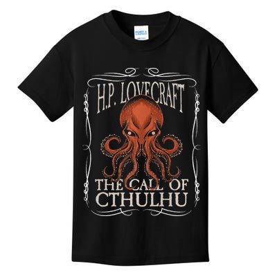 HP Lovecraft Call Of Cthulhu Ktulu Dark Academia Clothing Kids T-Shirt
