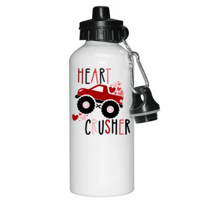 Heart Lover Crusher Truck Car Valentines Day Gift Aluminum Water Bottle 