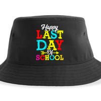 Happy Last Day Of School Graduation Teacher Students Sustainable Bucket Hat