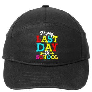 Happy Last Day Of School Graduation Teacher Students 7-Panel Snapback Hat