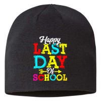 Happy Last Day Of School Graduation Teacher Students Sustainable Beanie