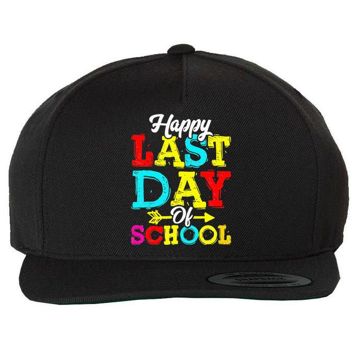 Happy Last Day Of School Graduation Teacher Students Wool Snapback Cap