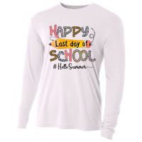 Happy Last Day Of School Teacher Graduation Last Day Cooling Performance Long Sleeve Crew