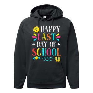 Happy Last Day Of School Teacher Student Graduation Performance Fleece Hoodie