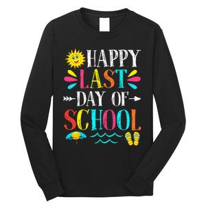 Happy Last Day Of School Teacher Student Graduation Long Sleeve Shirt