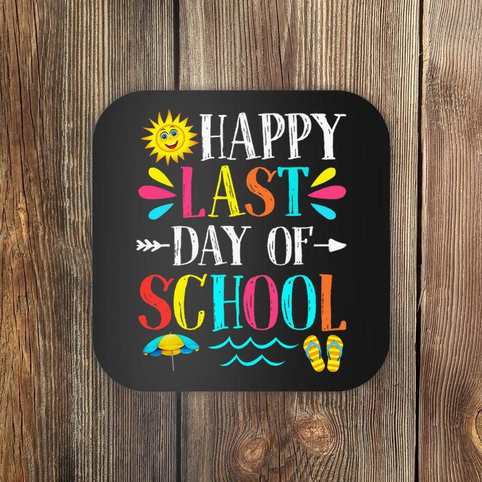 Happy Last Day Of School Teacher Student Graduation Coaster