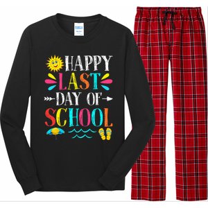 Happy Last Day Of School Teacher Student Graduation Long Sleeve Pajama Set