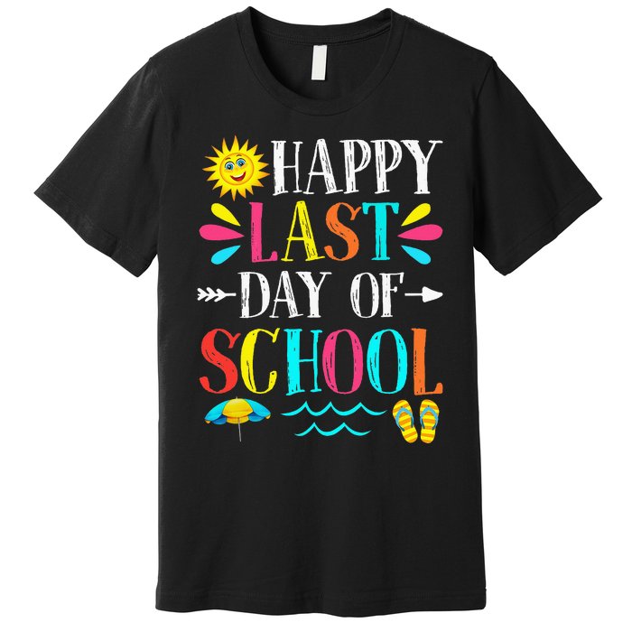 Happy Last Day Of School Teacher Student Graduation Premium T-Shirt