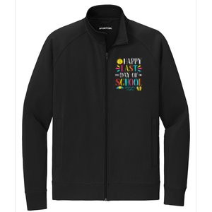 Happy Last Day Of School Teacher Student Graduation Stretch Full-Zip Cadet Jacket