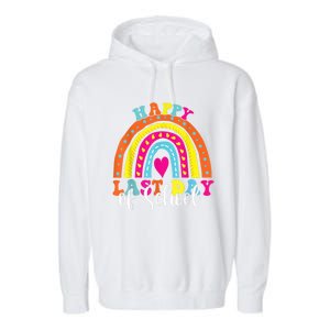 Happy Last Day Of School Teacher Student Graduation Garment-Dyed Fleece Hoodie