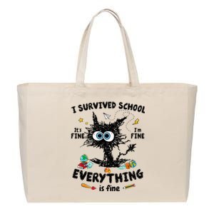 Happy Last Day Of School Teacher Student Graduation Cotton Canvas Jumbo Tote